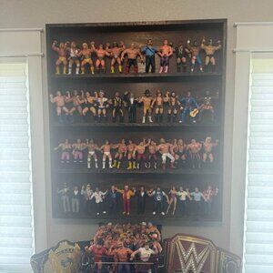 WWF LJN COMPLETE SET WITH Ring, Steel Cage and Replica Title Belts!!